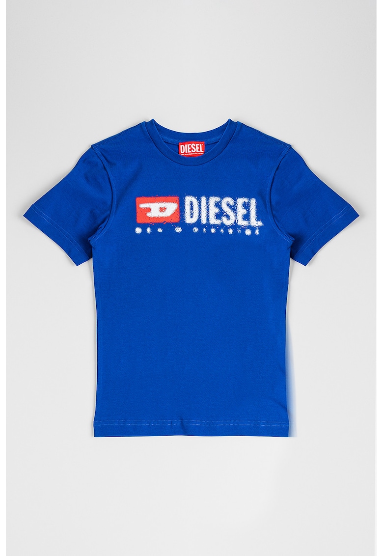 Tricou din bumbac cu imprimeu - Alb/Albastru royal