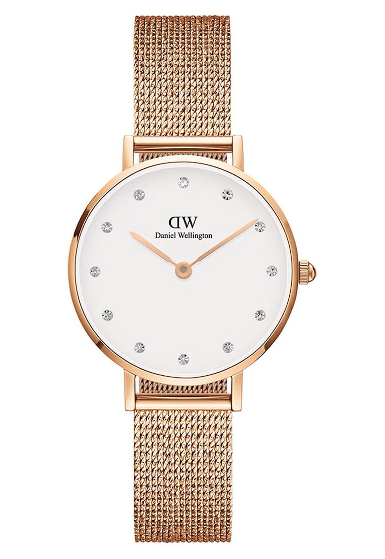 Ceas Damski - 28mm - roz aurie - bratara din inox - cadran alb