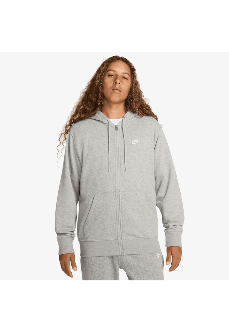 Hanorac din amestec de bumbac cu fermoar Club - Gri