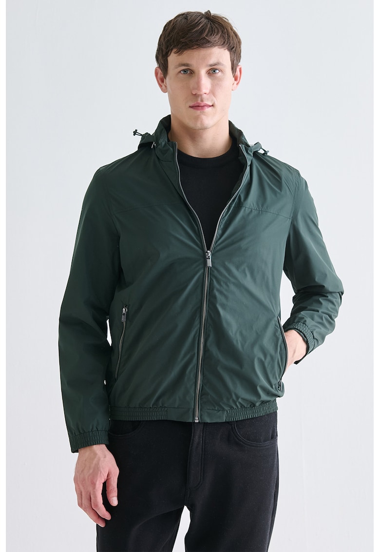 Jacheta cu guler scurt si fermoar