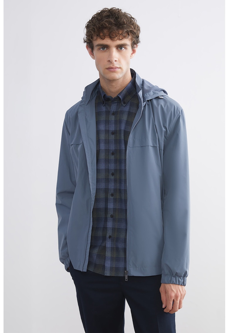 Jacheta cu gluga si buzunare laterale