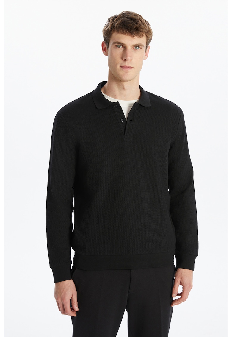 Bluza de trening polo din amestec de bumbac