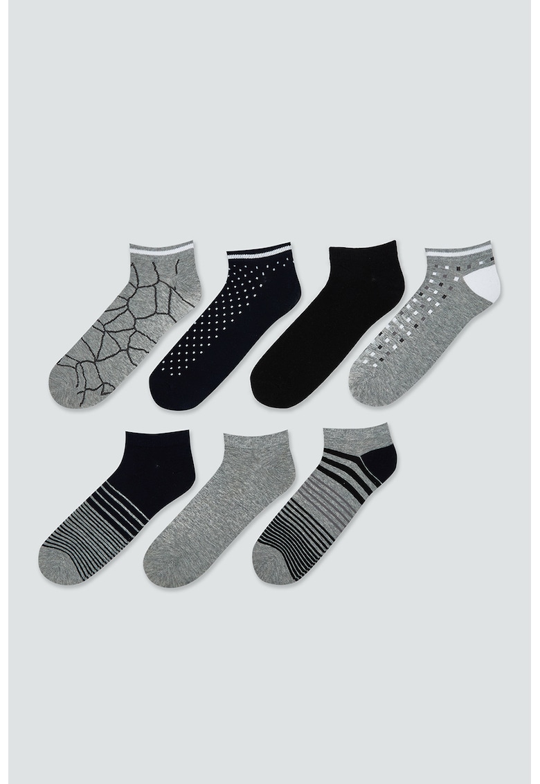 Set de sosete scurte cu model - 7 perechi