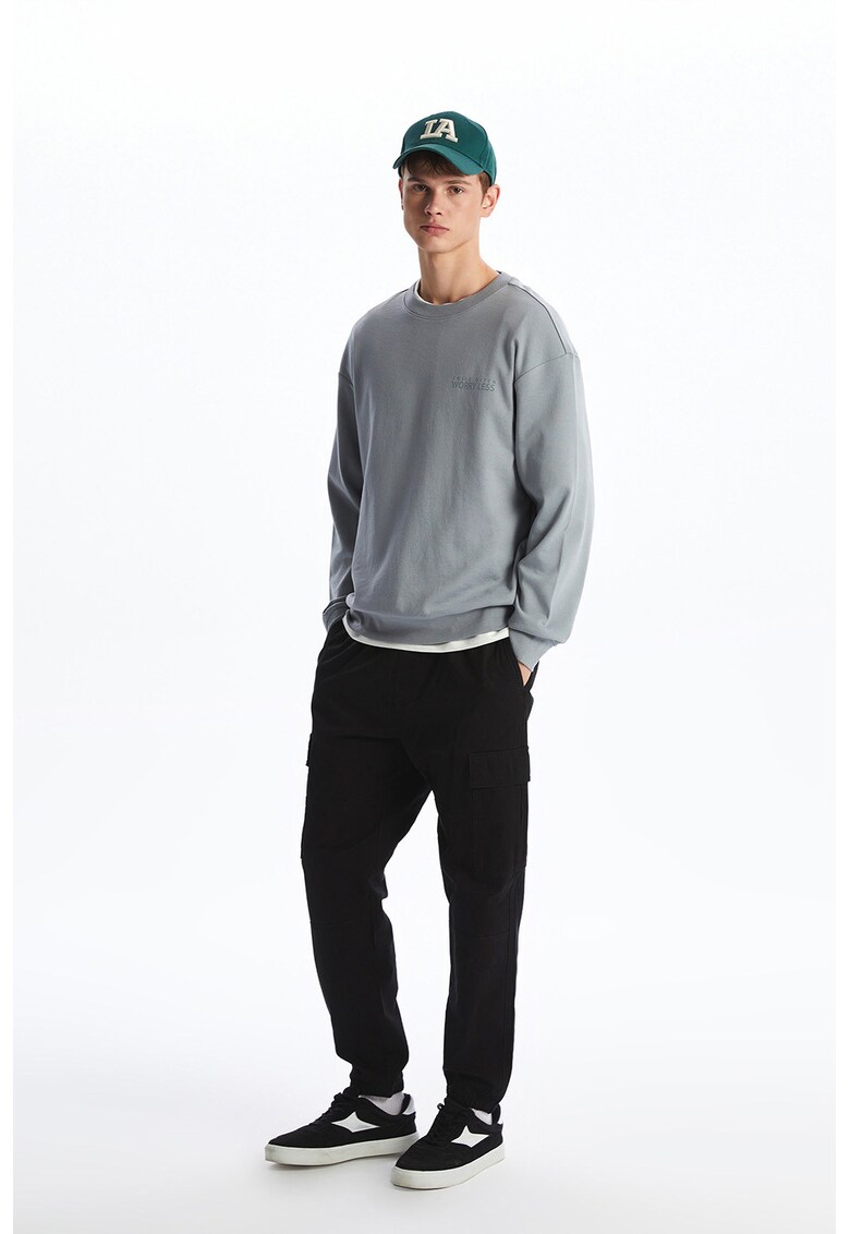 Pantaloni cargo cu snur - Negru