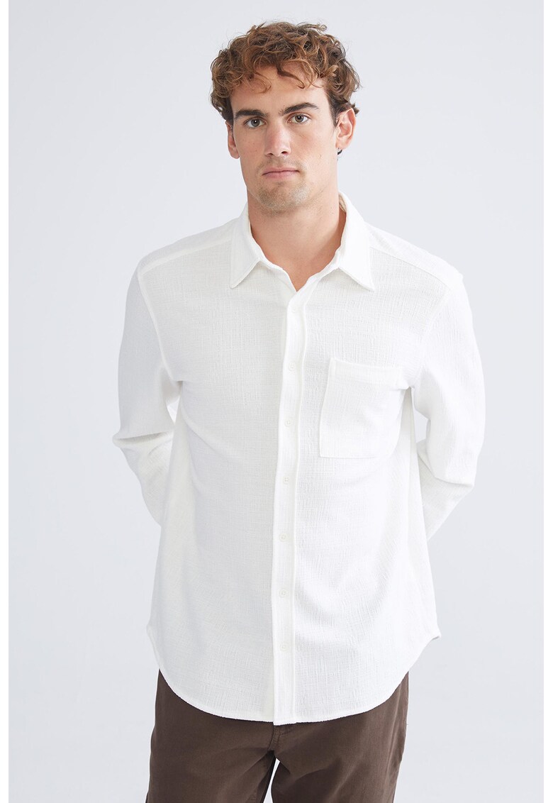 Camasa din amestec de bumbac cu buzunar