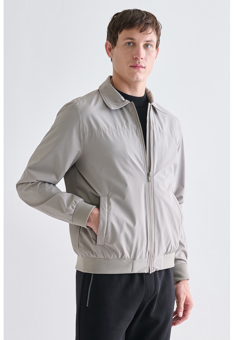 Jacheta-camasa cu buzunar interior si fermoar