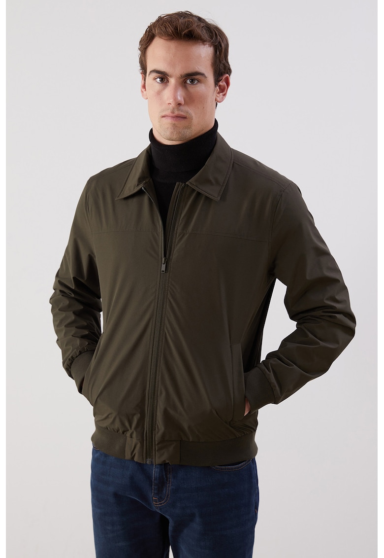 Jacheta-camasa cu buzunar interior si fermoar