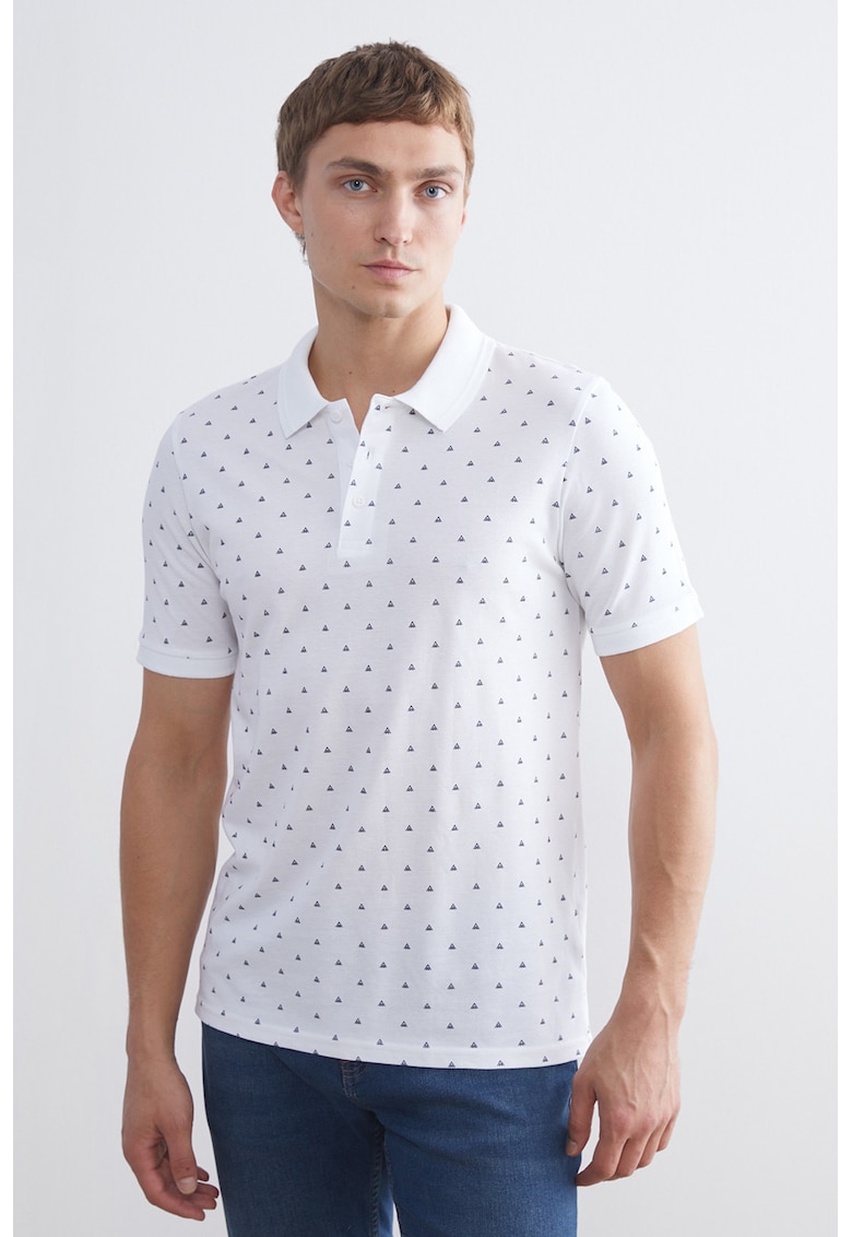 Tricou polo din bumbac cu model grafic