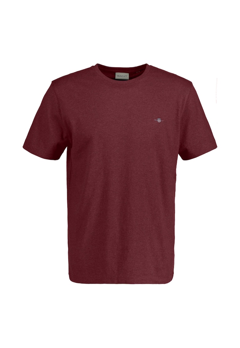Tricou regular fit din bumbac Shield - Visiniu