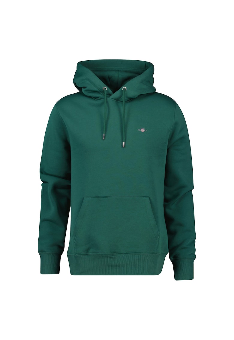 Hanorac regular fit cu buzunar kangaroo Shield - Rosu/Verde englez