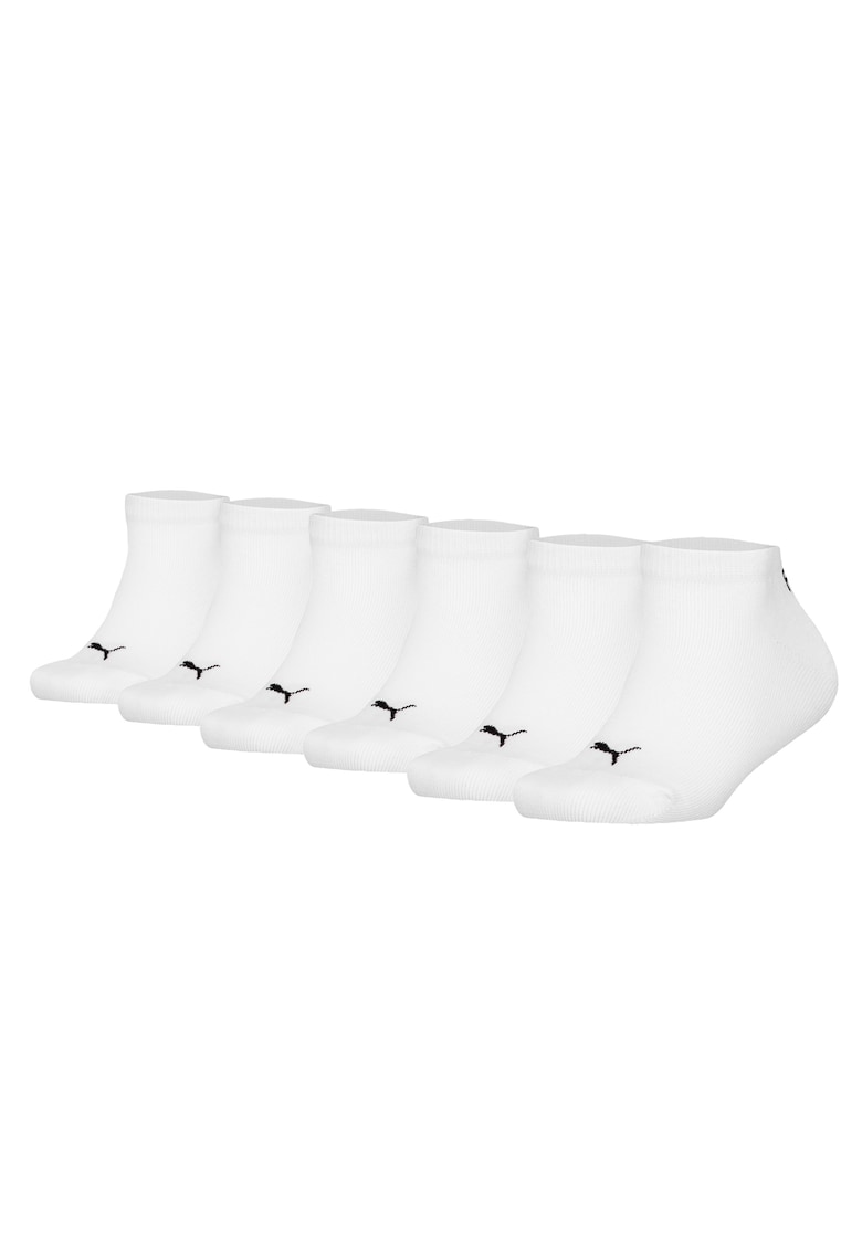 Puma Set de sosete scurte cu logo - 6 perechi - Alb