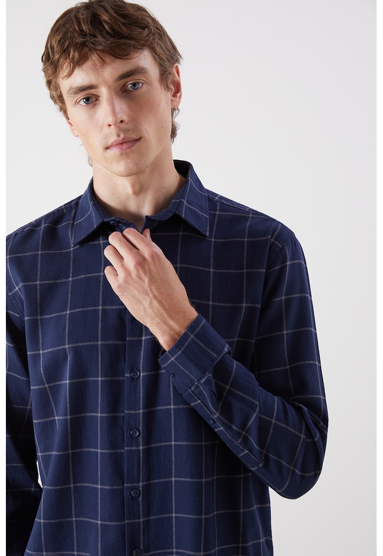 Camasa slim-fit cu model in carouri