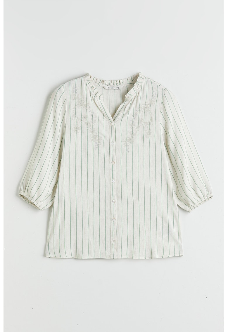 Bluza cu model in dungi si maneci trei sferturi