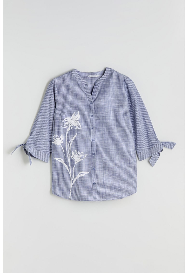 Camasa din bumbac cu imprimeu floral