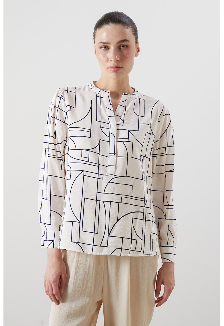 Bluza-tunica cu model abstract