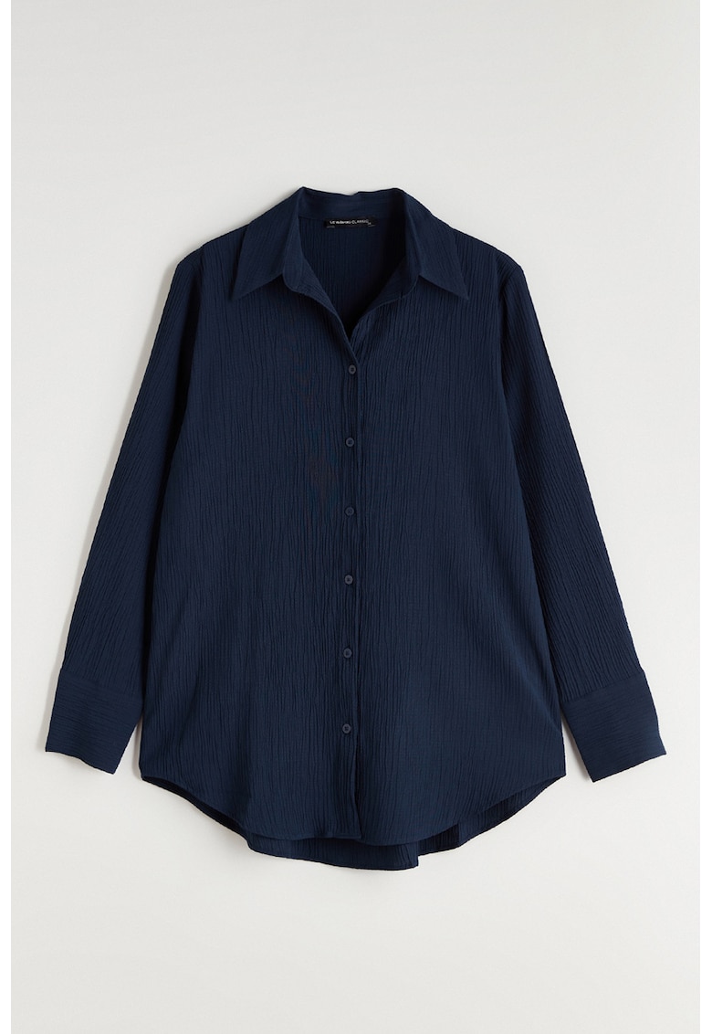 Camasa texturata cu maneci lungi