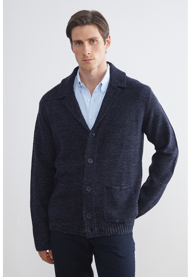 Jacheta cu buzunare laterale - Albastru ultramarin