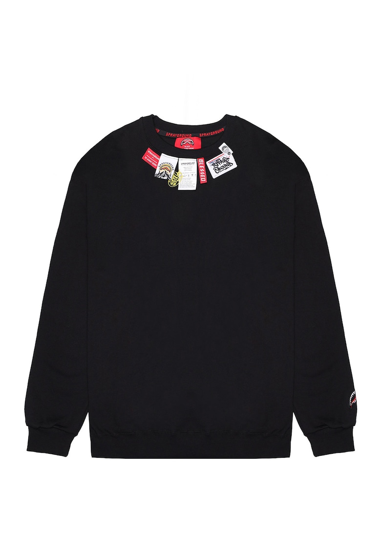 Bluza de trening cu decolteu cu segmente logo Bluza de trening cu decolteu cu segmente logo