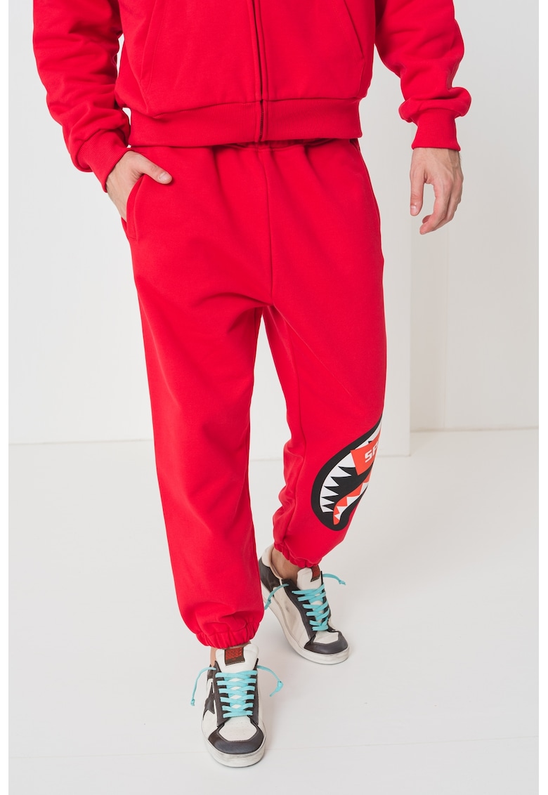 Pantaloni de trening din bumbac relaxed fit