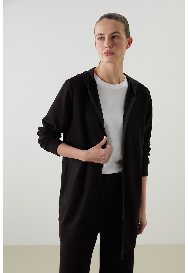 Hanorac lejer cu fermoar