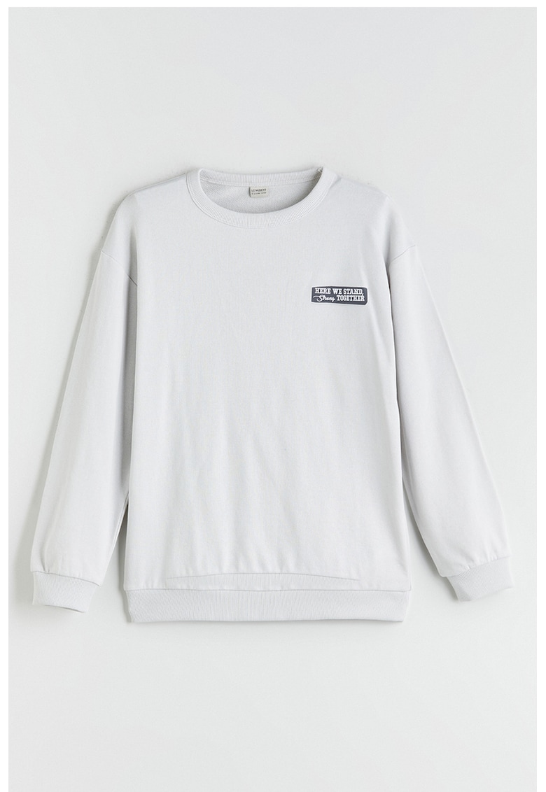 Bluza de trening cu maneci cazute si imprimeu