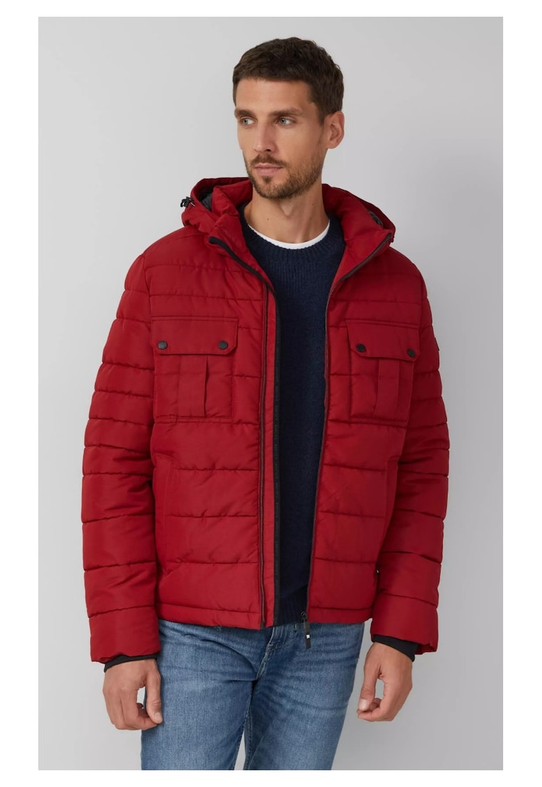 Geaca matlasata barbati cu gluga detasabila si buzunare multiple