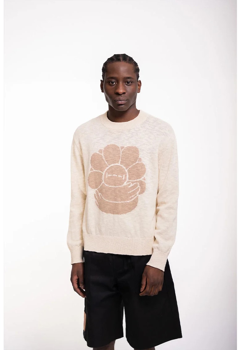 Pulover supradimensionat cu imprimeu floral