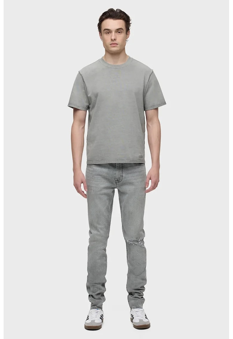 Blugi skinny cu inserții cu aspect deteriorat