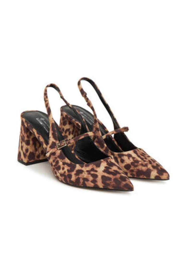 Sandale pentru dama -  305527127 - piele ecologica - imprimeu leopard