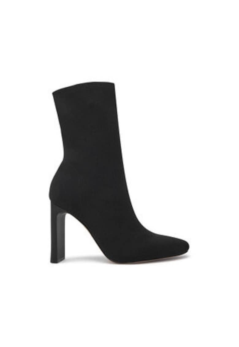 Botine dama - material textil - negru