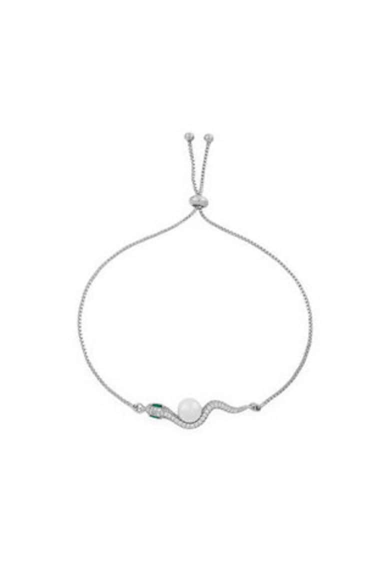 Bratara dama - argintie - din material plastic - universala