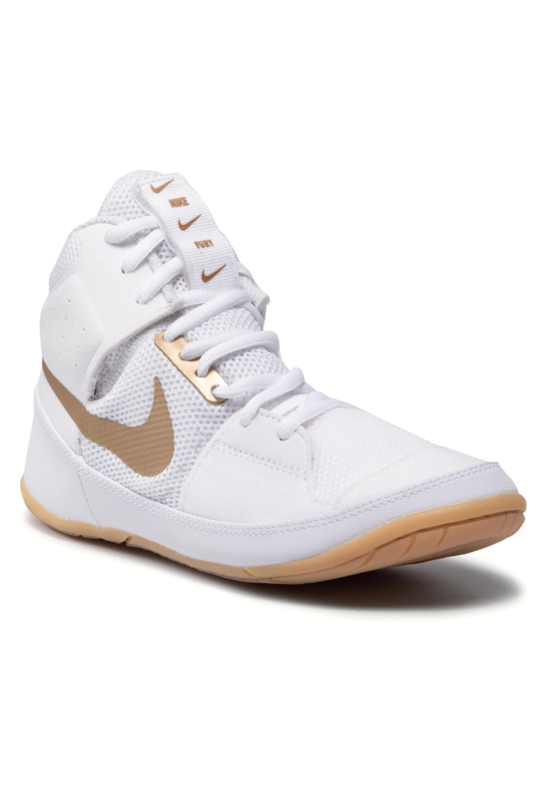 Pantofi de box unisex - constructie in jurul gleznei - usori - alb - textil -