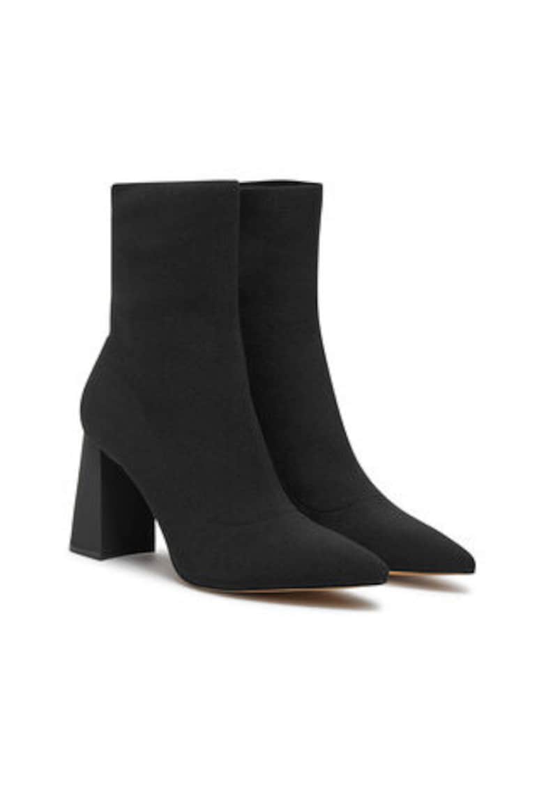 Botine dama - textil - negru