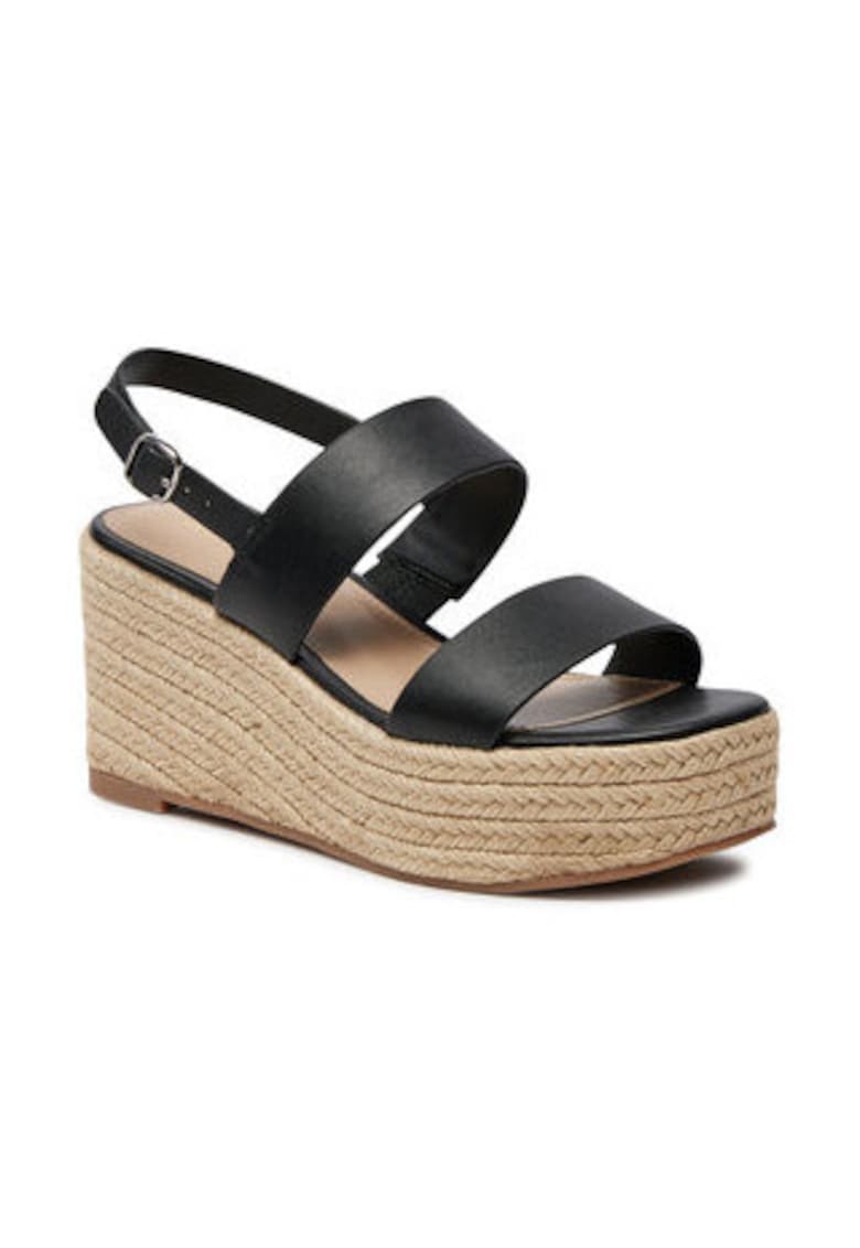Sandale dama - piele ecologica - negru -