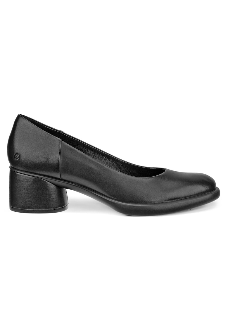 Pantofi cu toc dama -  piele naturala - negru
