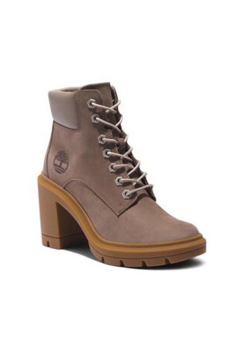 Botine dama - piele naturala - grej