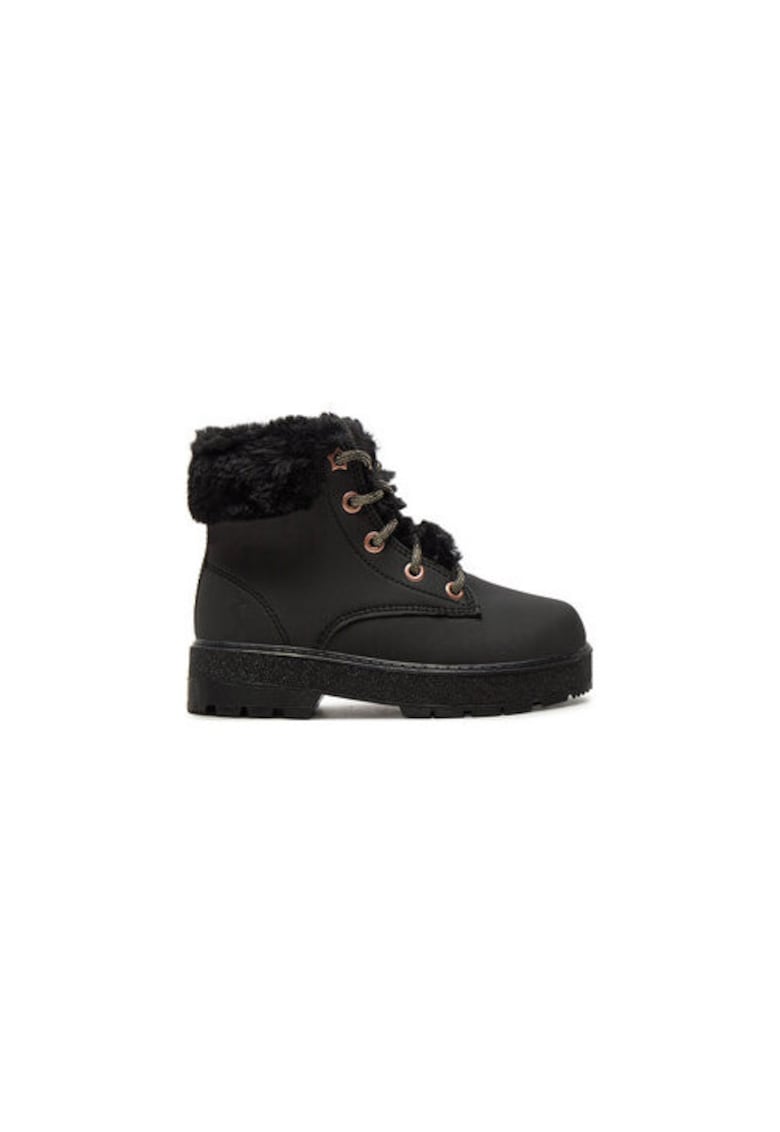Skechers Ghete de piele ecologica cu garnituri de blana sintetica Street Glitz