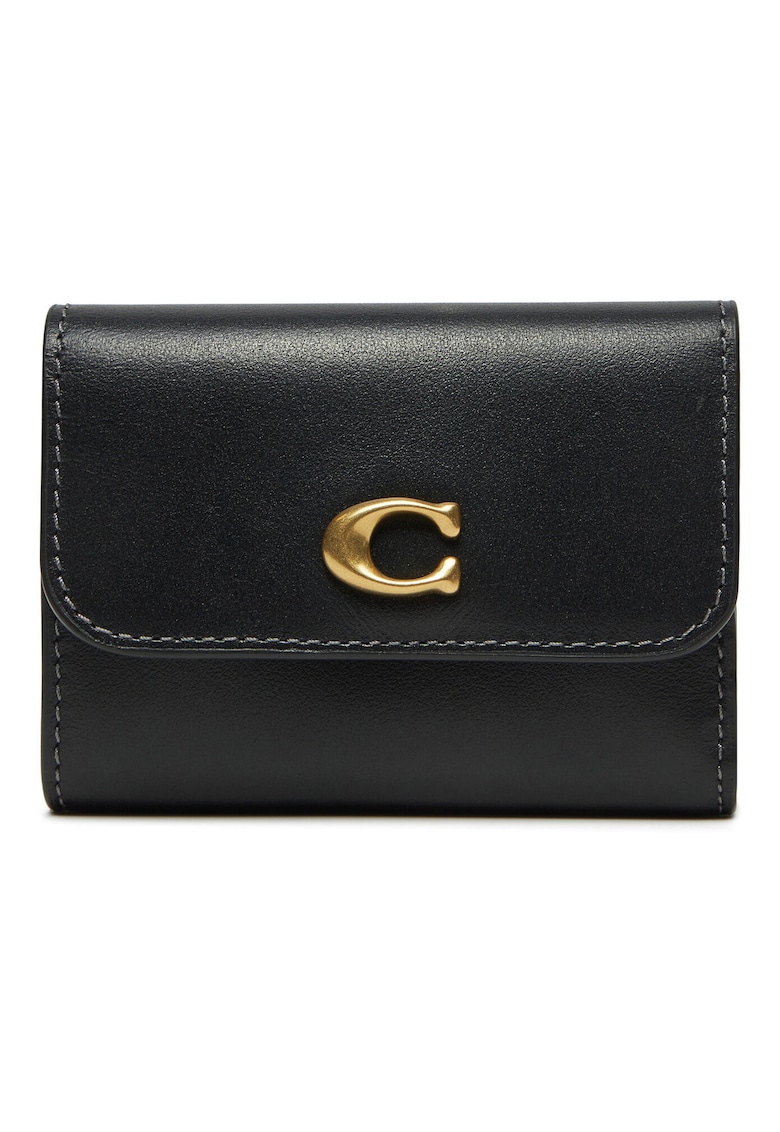 Portofel dama -  piele naturala - negru - universal