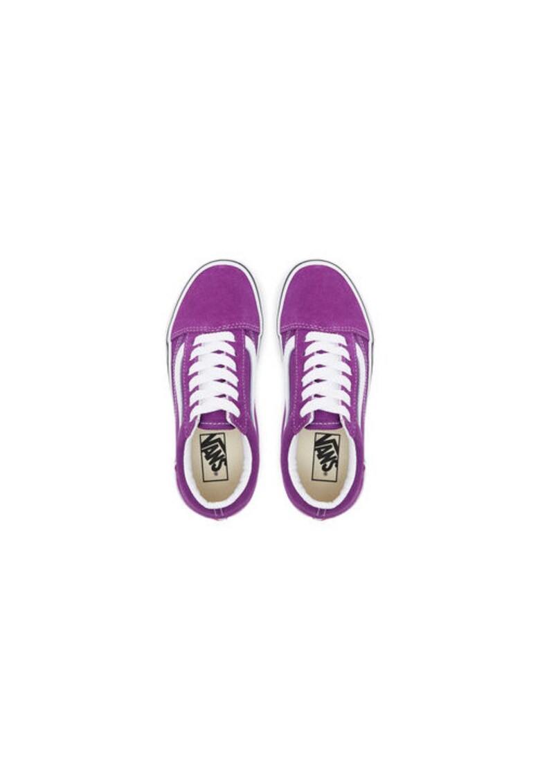 Tenisi copii - Old Skool V - velcro - mov - piele naturala