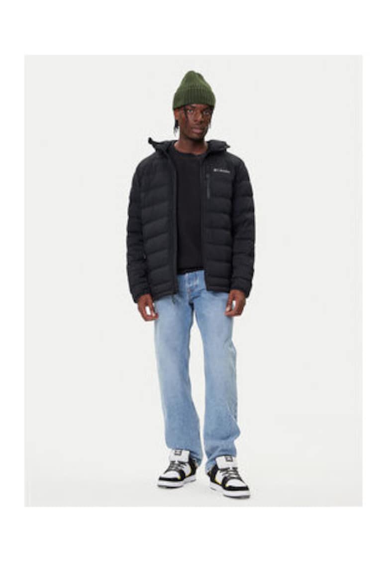 Geaca de puf barbati - neagra - 86% nailon - 14% elastan -