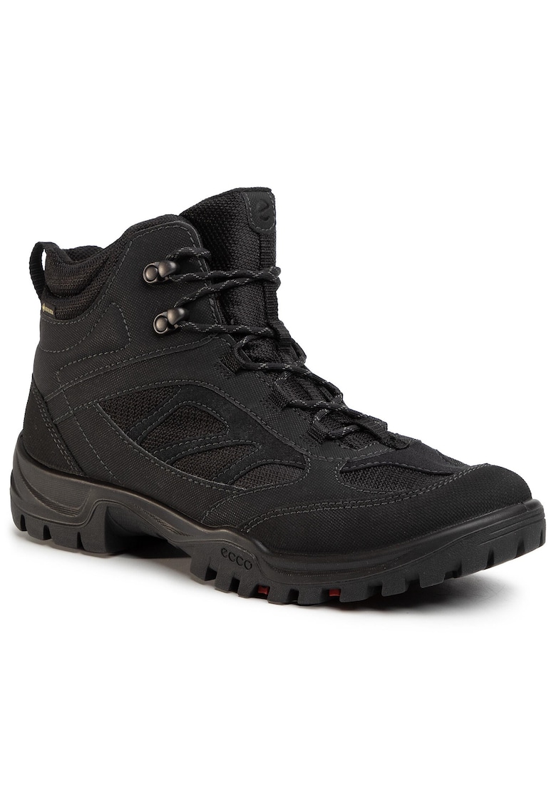 Ghete de trekking barbati -  piele ecologica - negru -