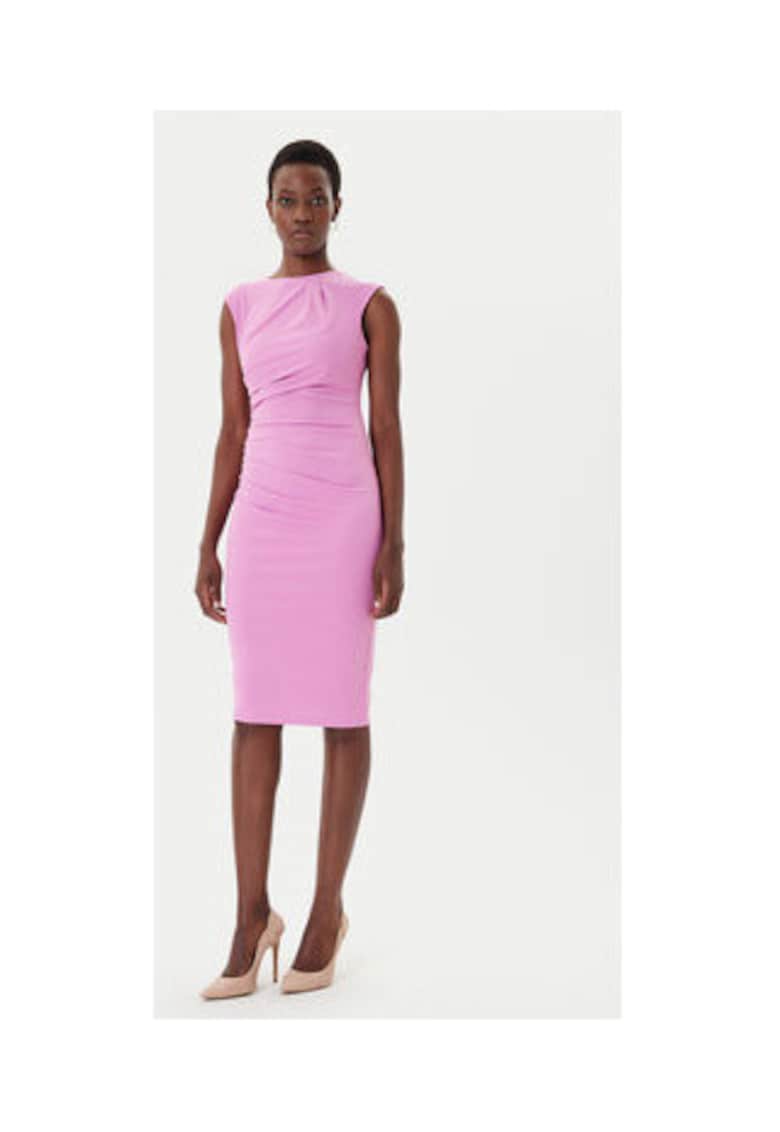 Rochie de cocktail - roz - 95% poliester - 5% elastan -