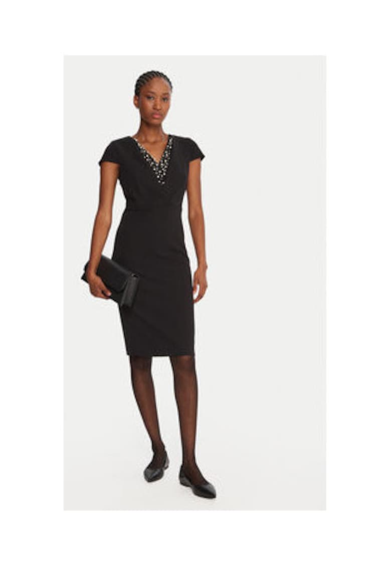Rinascimento Rochie de cocktail - neagra - poliester-elastan