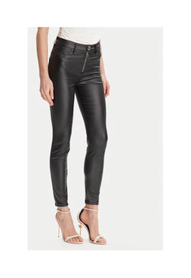 Pantaloni dama - negru - 100% imitatie de piele