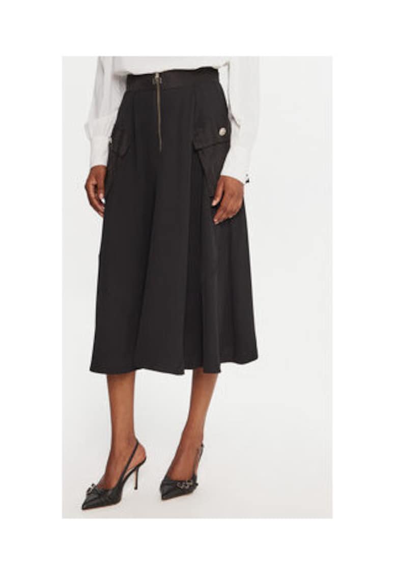 Fusta Midi negru - din material usor
