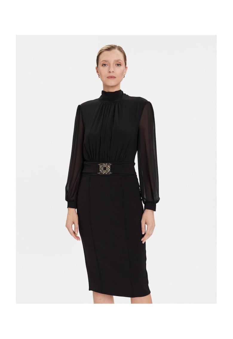 Rochie cocktail femeie - material sintetic - Negru
