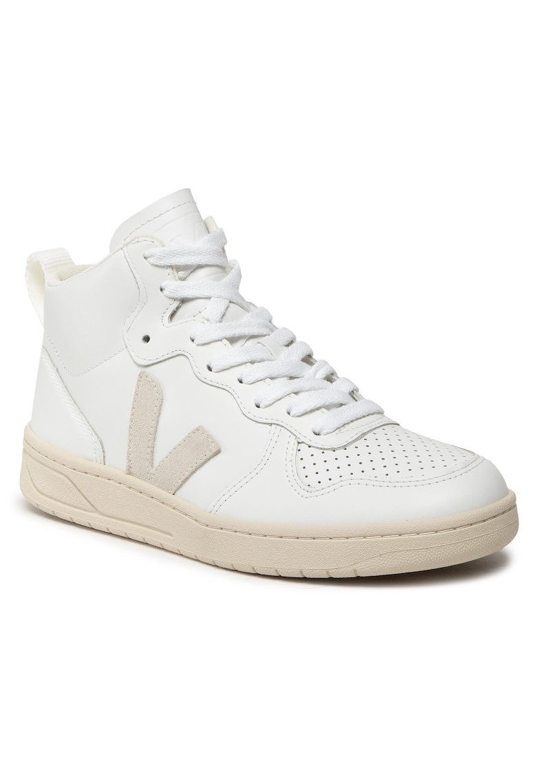 Tenisi unisex - 301484783 - piele naturala - alb/bej