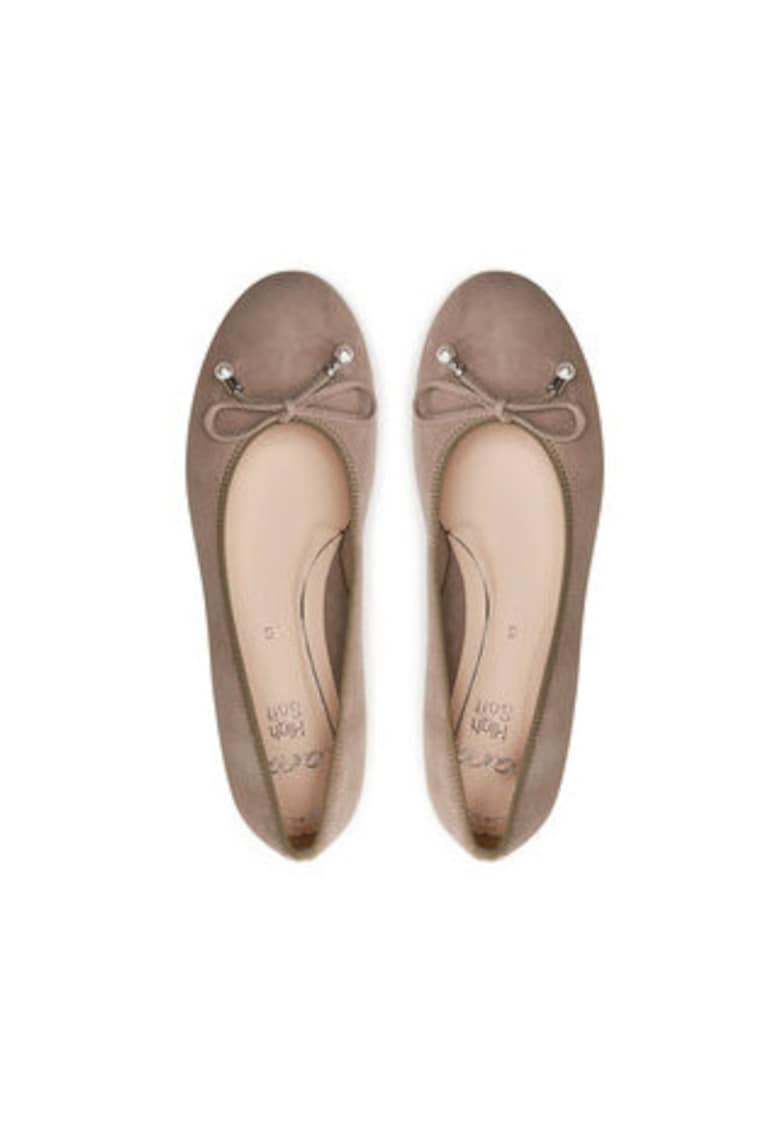 Balerini dama - piele naturala - bej -