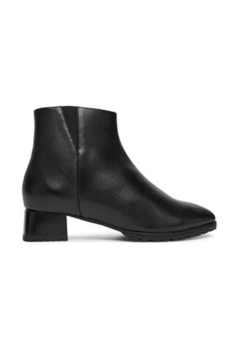 Botine dama - piele naturala - negru