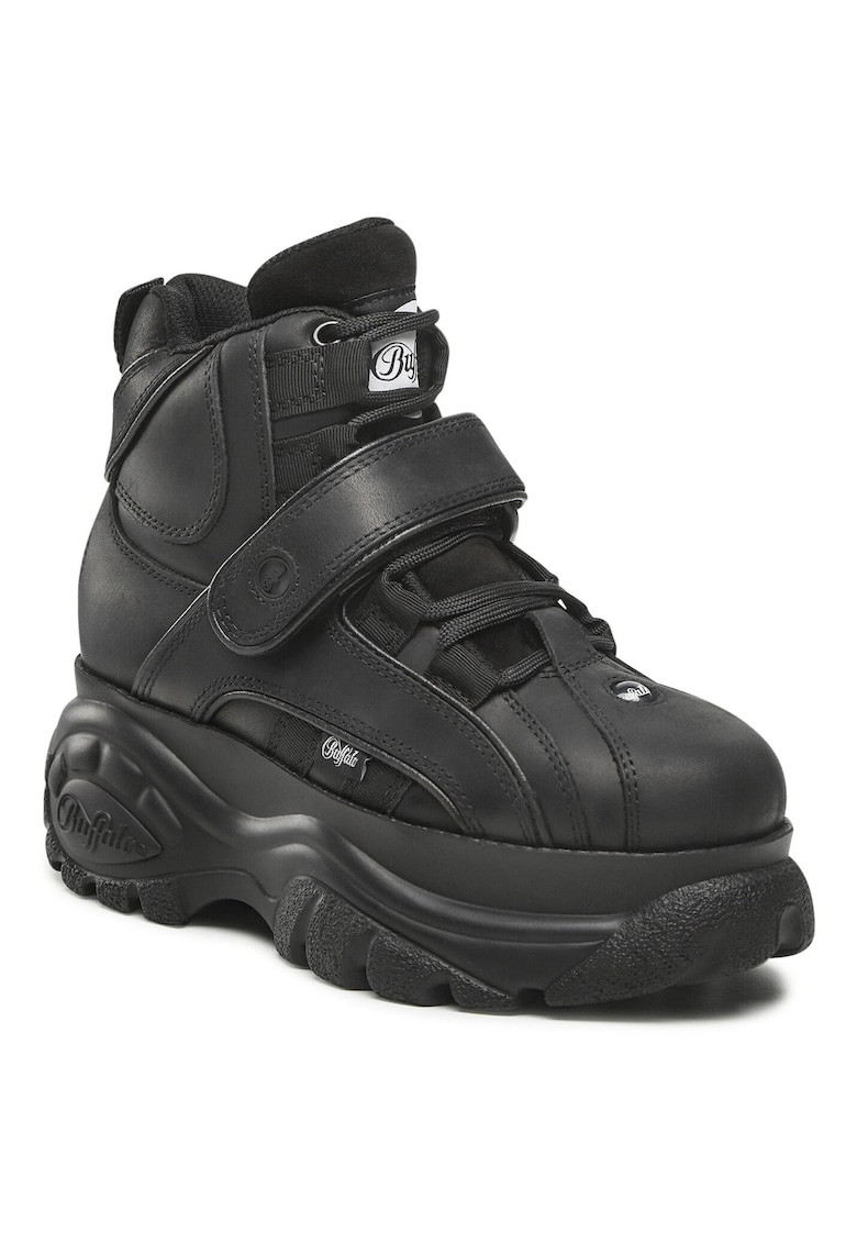 Buffalo Tenisi de dama - 301756354 - piele naturala - negru